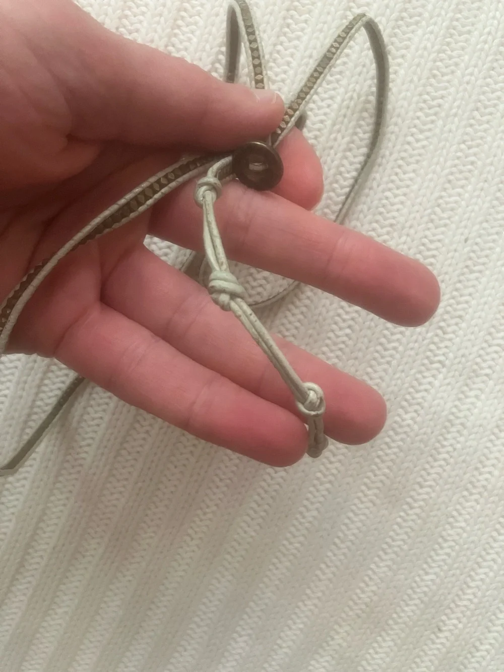 Club Monaco Light Blue and Gold Cord Bracelet